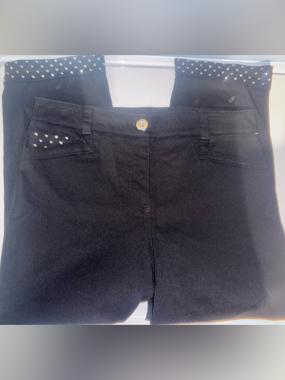 Style & Co. Black Capris With Embellishments